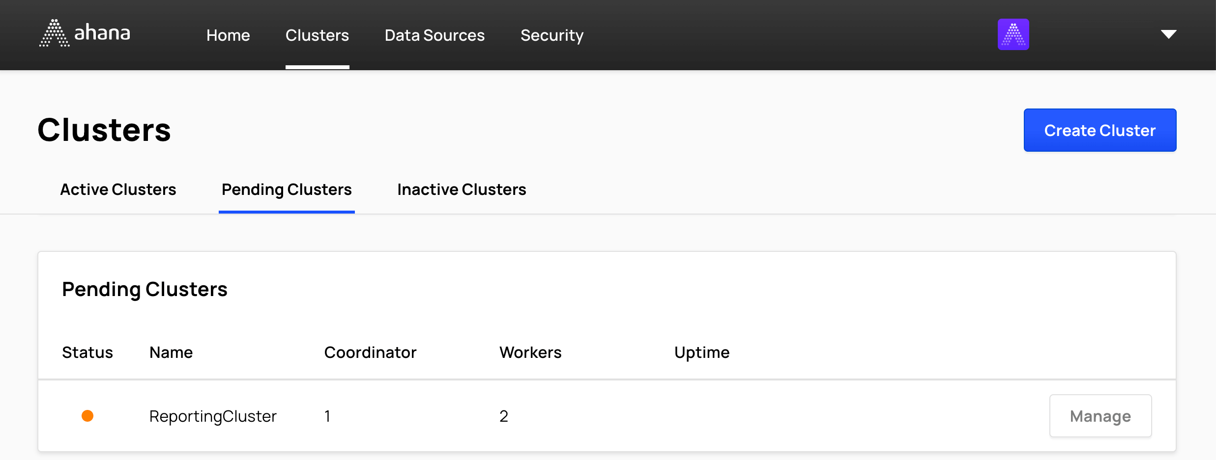 Cluster in Pending state